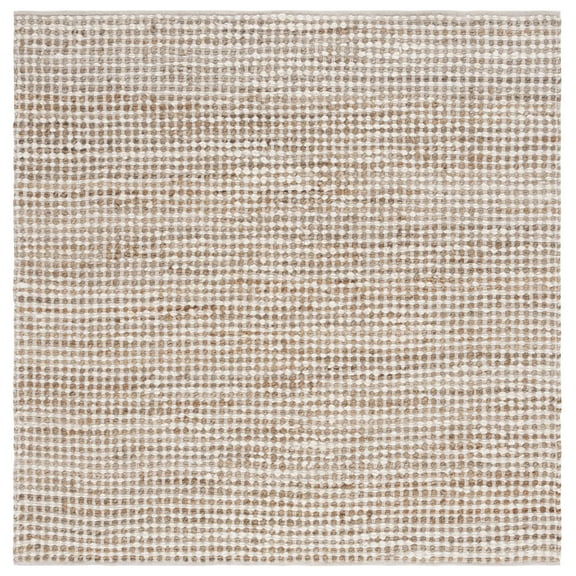 SAFAVIEH Natura Greg Geometric Area Rug, Beige/Ivory, 6' x 6' Square