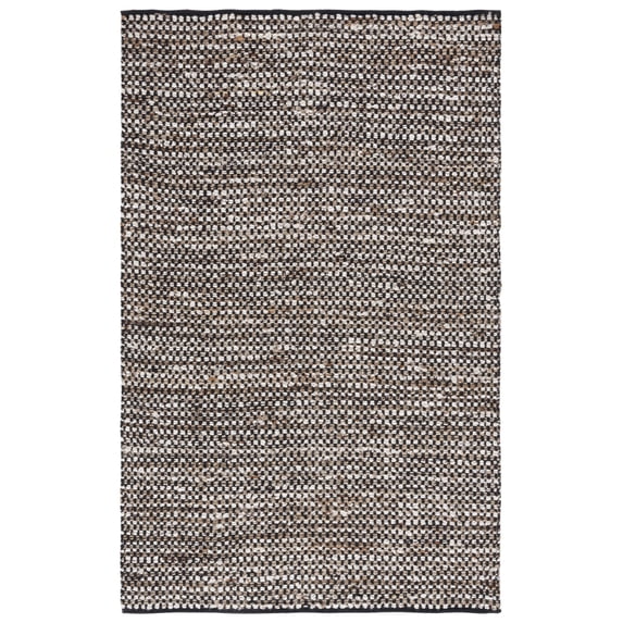 SAFAVIEH Natura Greg Geometric Area Rug, Black/Ivory, 3' x 5'