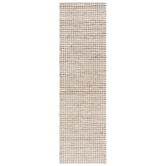 SAFAVIEH Natura Greg Geometric Runner Rug, Beige/Ivory, 2'3" x 8'
