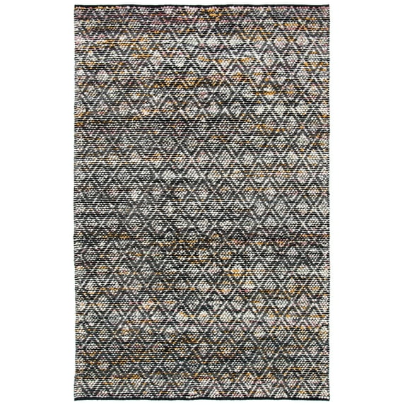 SAFAVIEH Natura Harold Diamond Area Rug, Ivory/Black, 5' x 8'