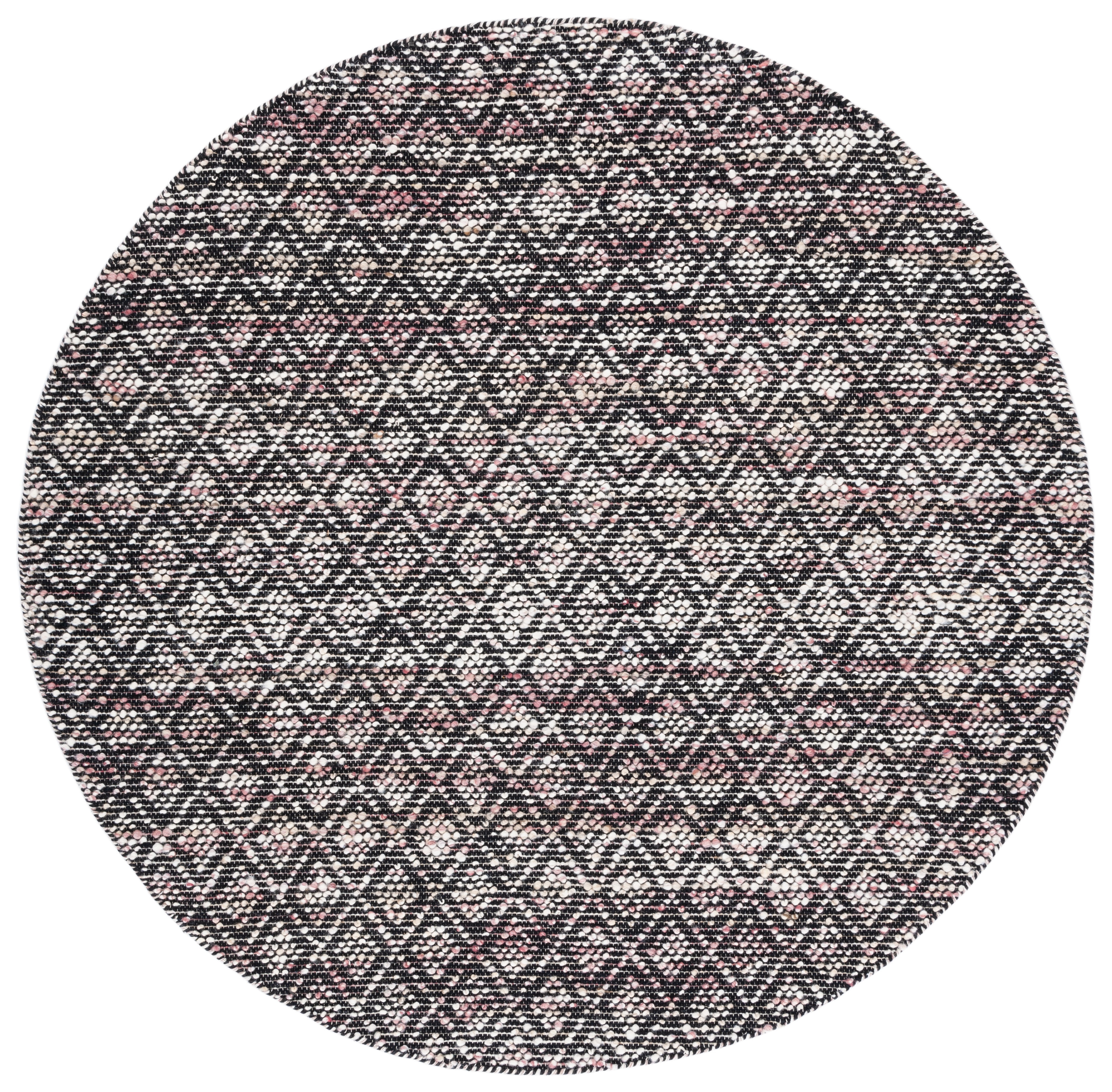 SAFAVIEH Natura Harold Diamond Area Rug, Ivory/Red, 6' x 6' Round