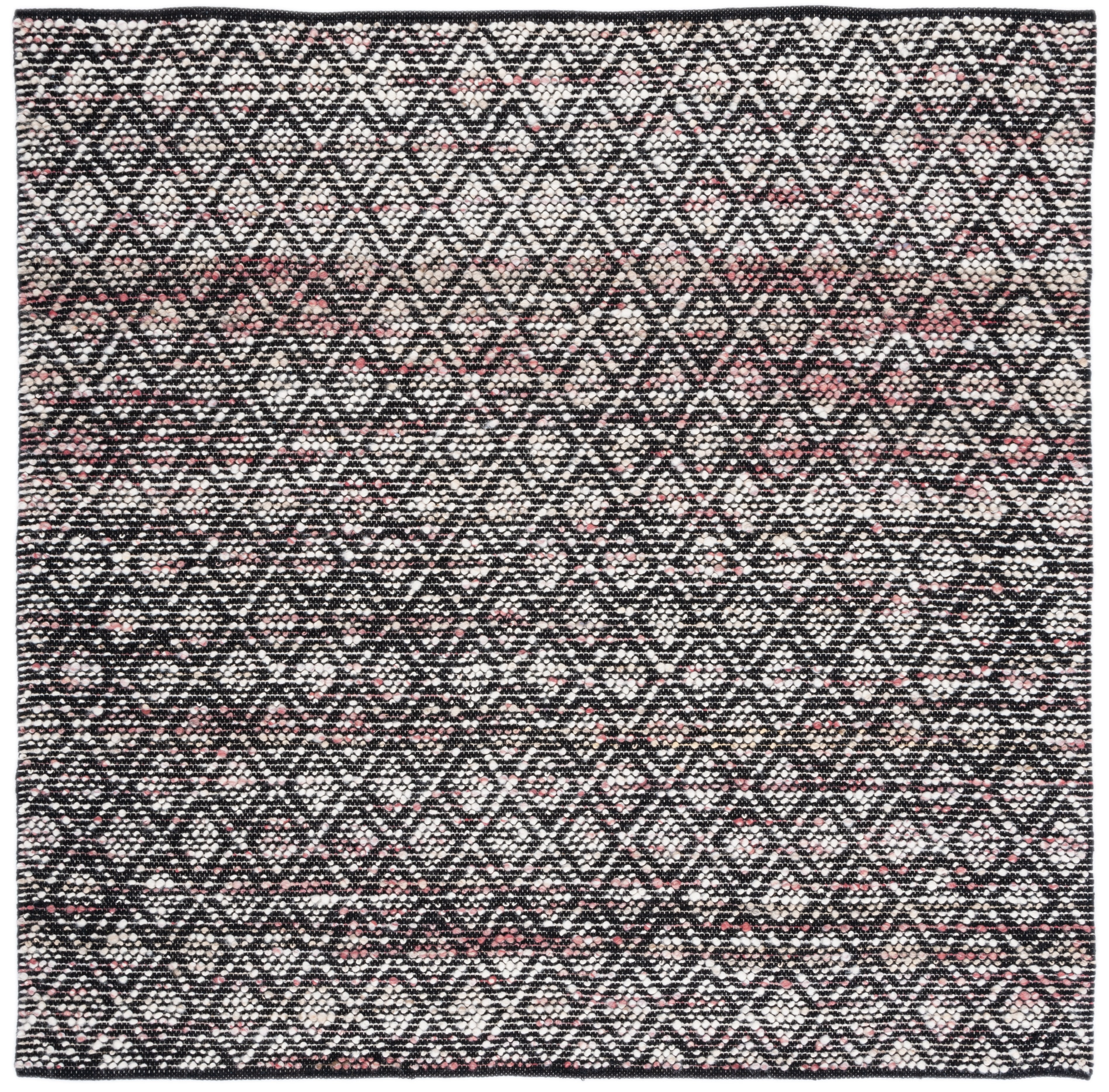 SAFAVIEH Natura Harold Diamond Area Rug, Ivory/Red, 6' x 6' Square