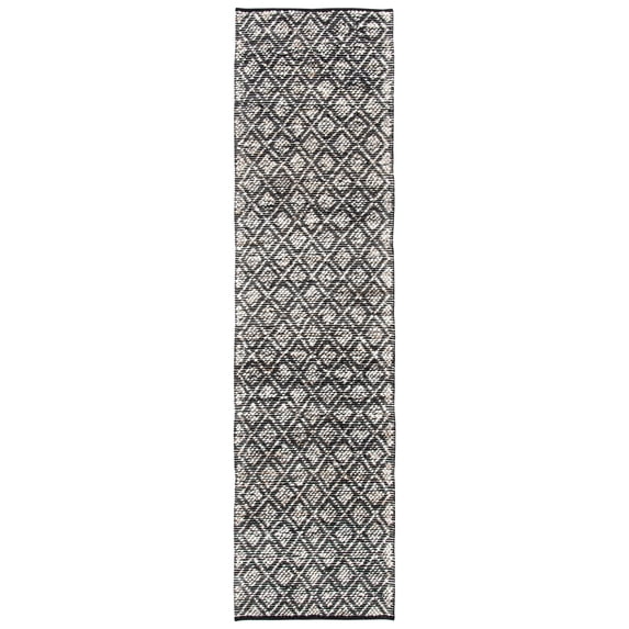 SAFAVIEH Natura Harold Diamond Runner Rug, Ivory/Brown, 2'3" x 9'