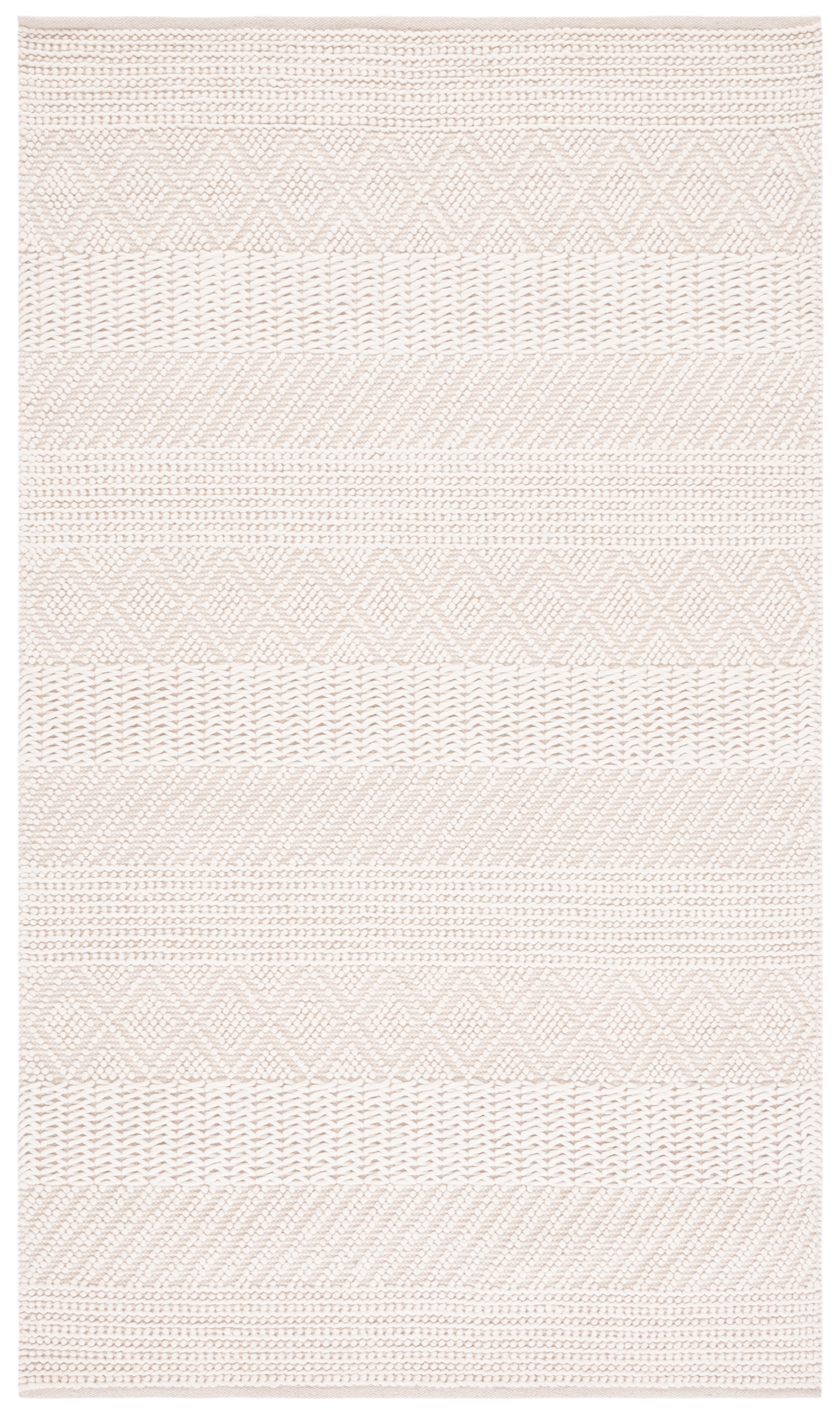 SAFAVIEH Natura Haywood Striped Wool Area Rug, Ivory, 6' x 9'