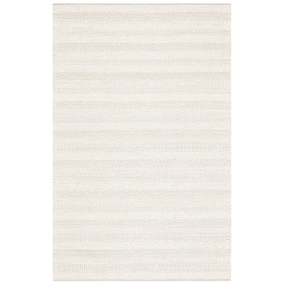 SAFAVIEH Natura Hester Striped Wool Area Rug, Ivory, 5' x 8'