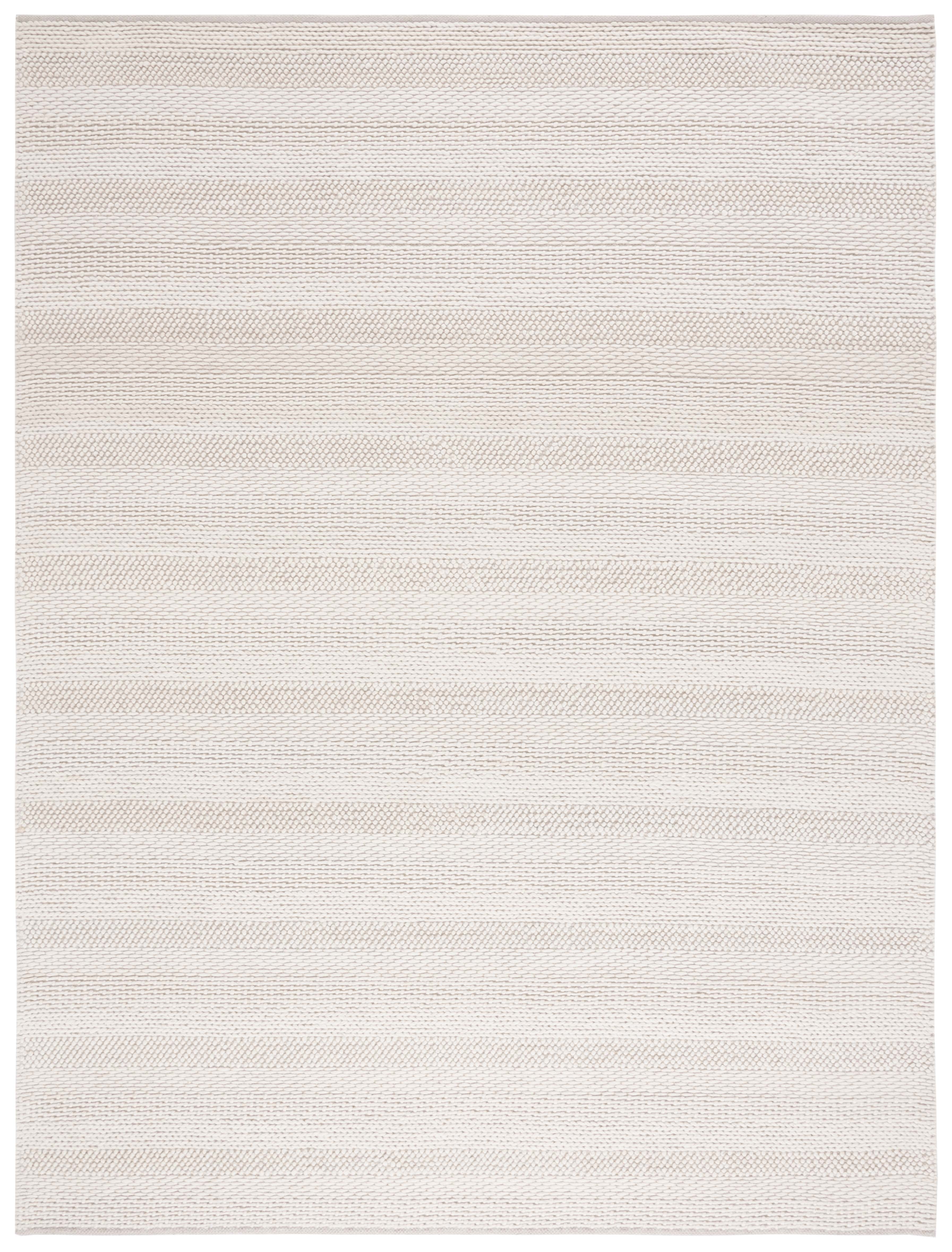 Ivory Hand-Knotted Wool 8' x 10' Area Rug