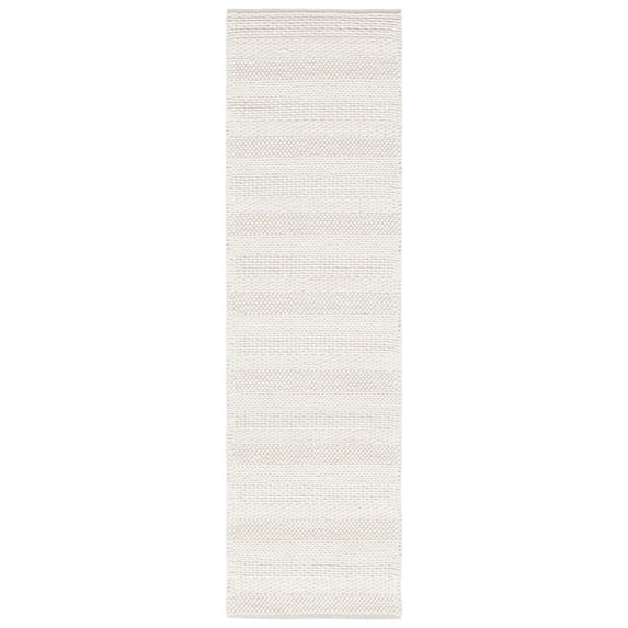 SAFAVIEH Natura Hester Striped Wool Runner Rug, Ivory, 2'3" x 8'