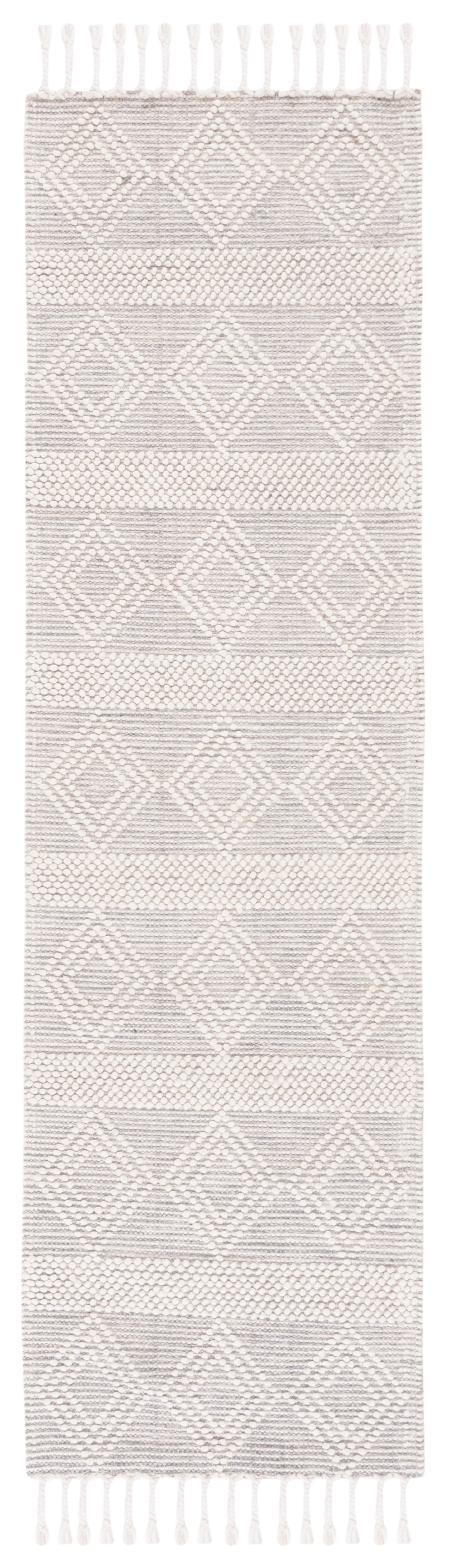 SAFAVIEH Natura Isaiah Southwestern Wool Runner Rug, Ivory/Beige, 2'3" x 8'