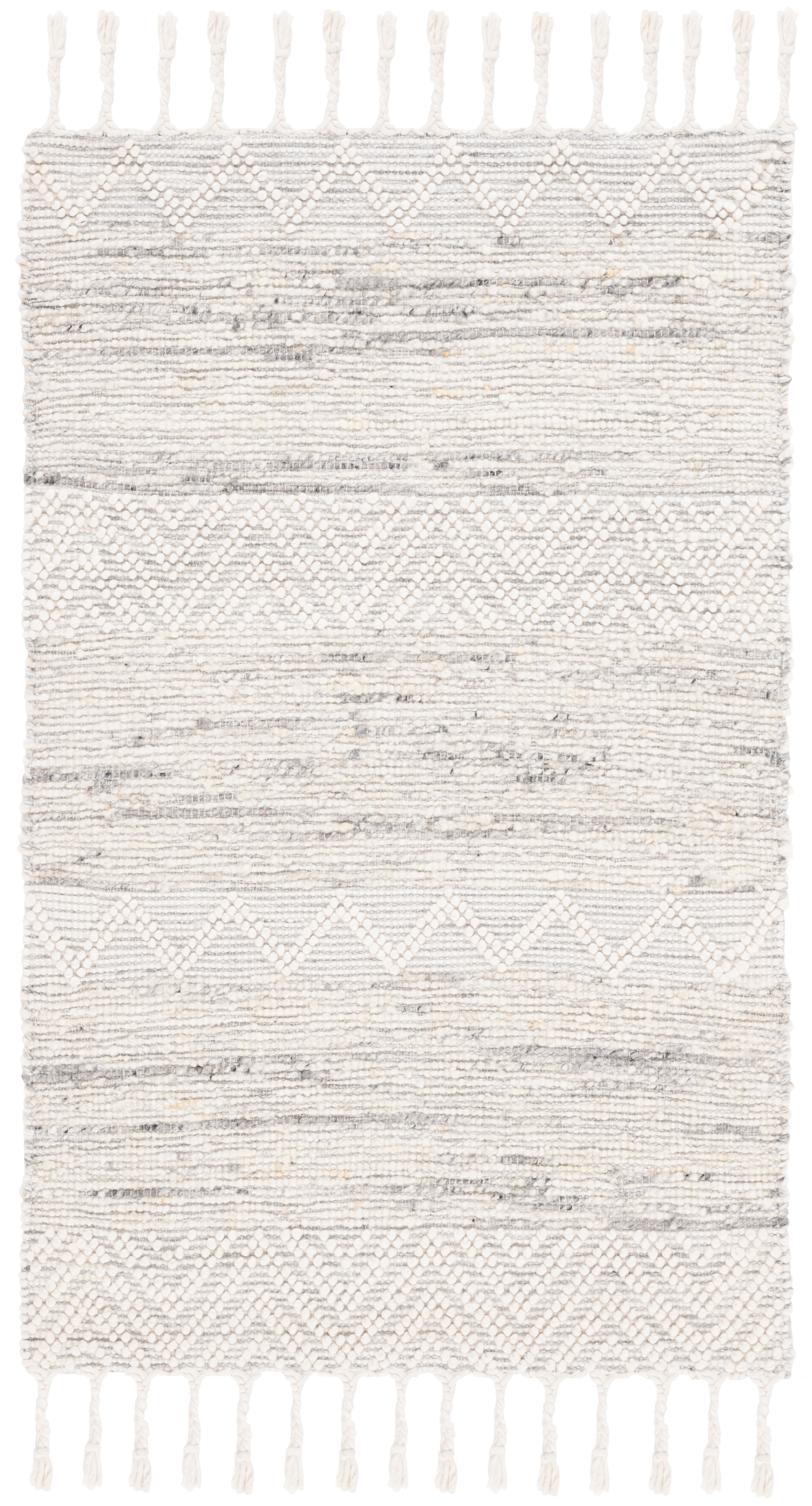 Artisan Ivory Wool 4' x 6' Handwoven Flatweave Area Rug