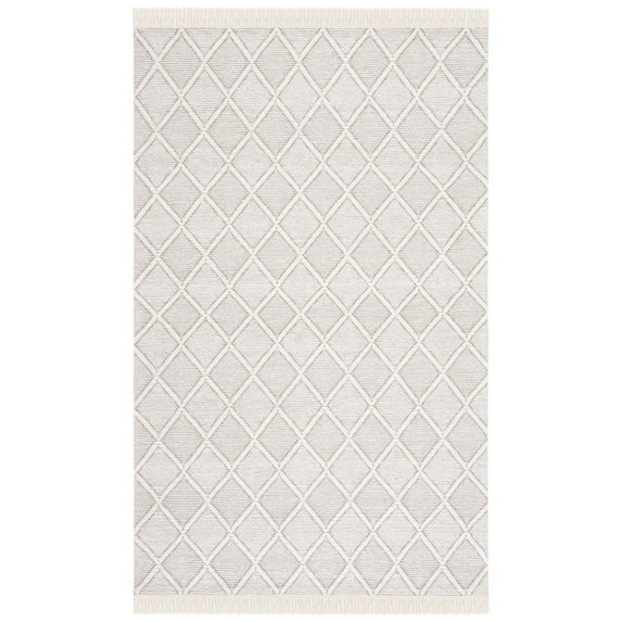 SAFAVIEH Natura Jaden Diamond Area Rug, Ivory/Brown, 6' x 9'