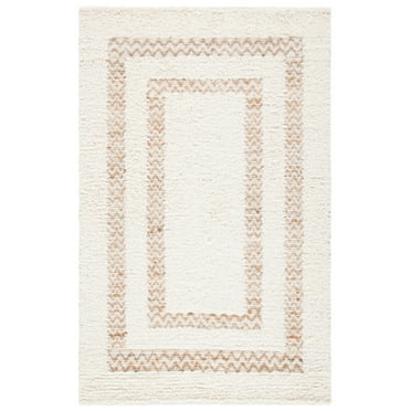 SAFAVIEH Natura Jerald Bordered Area Rug, Ivory/Natural, 8' x 10'