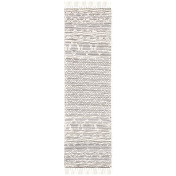 SAFAVIEH Natura Jermaine Southwestern Runner Rug, Ivory/Grey, 2'3" x 16'