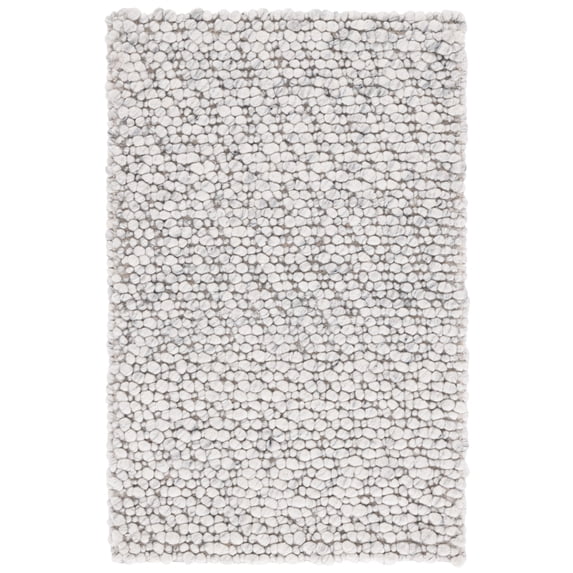 SAFAVIEH Natura Joey Solid Area Rug, Light Grey, 3' x 5'