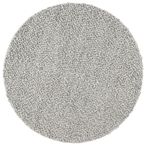 SAFAVIEH Natura Joey Solid Area Rug, Light Grey, 6' x 6' Round