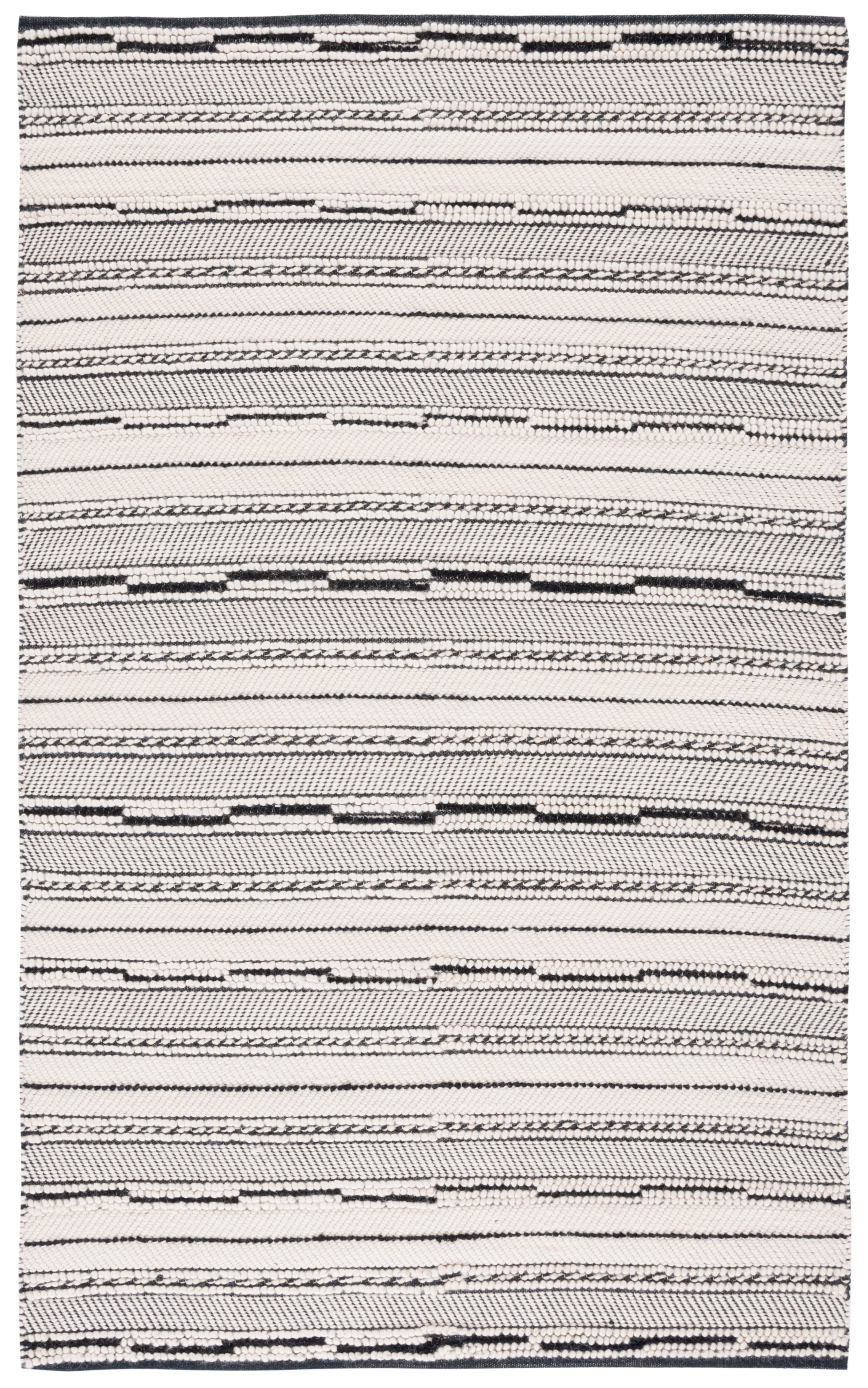 SAFAVIEH Natura Joyce Striped Area Rug, Black/Ivory, 5' x 8' - Walmart.com