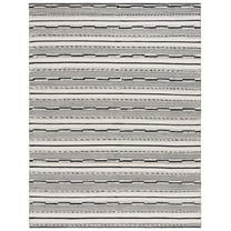 SAFAVIEH Natura Joyce Striped Area Rug, Black/Ivory, 8' x 10'