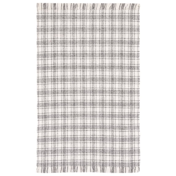 SAFAVIEH Natura Kade Geometric Wool Area Rug, Gray/Ivory, 3' x 5'