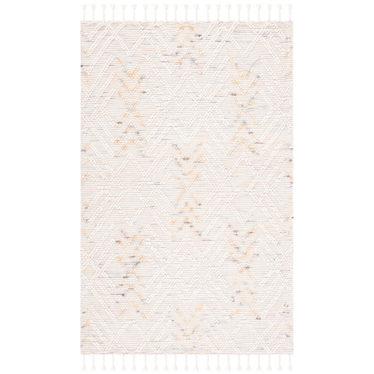 SAFAVIEH Natura Keith Geometric Area Rug, Ivory/Orange, 4' x 6'