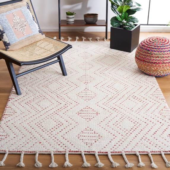 SAFAVIEH Natura Kennedy Southwestern Area Rug, Ivory/Red, 8' x 10'