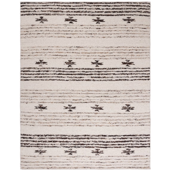SAFAVIEH Natura Kyle Striped Area Rug, Black/Ivory, 11' x 15'