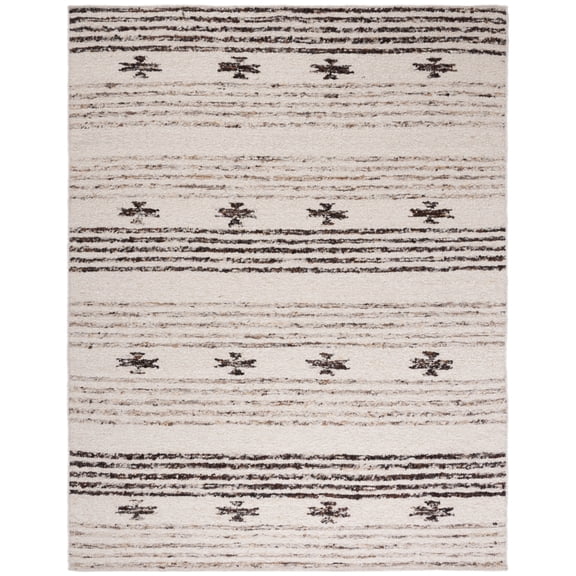 SAFAVIEH Natura Kyle Striped Area Rug, Black/Ivory, 5' x 8'