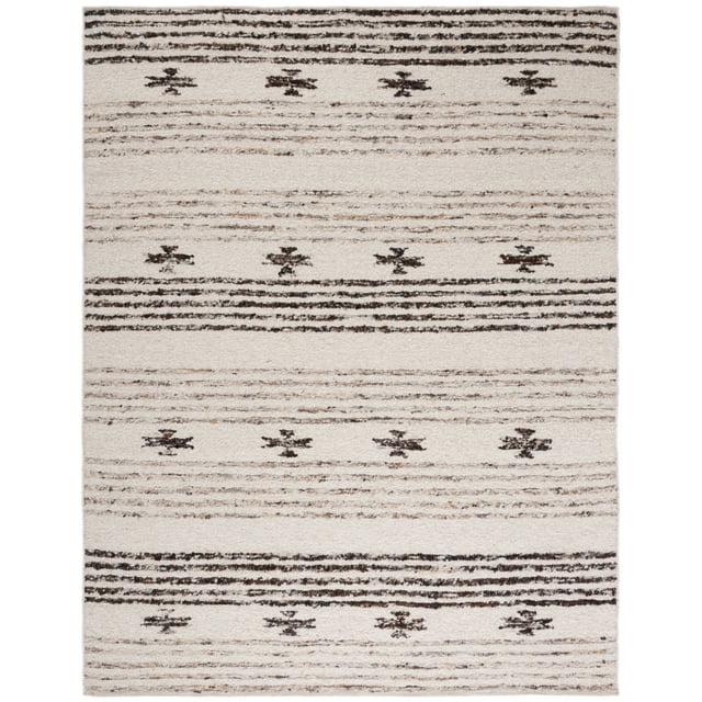 SAFAVIEH Natura Kyle Striped Area Rug, Black/Ivory, 5' x 8'