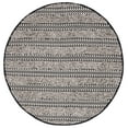 thumbnail image 1 of SAFAVIEH Natura Laird Geometric Cotton Area Rug, Black/Ivory, 6' x 6' Round, 1 of 8