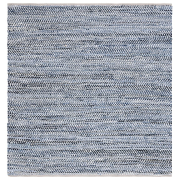 SAFAVIEH Natura Leonard Distressed Area Rug, Blue/Ivory, 6' x 6' Square