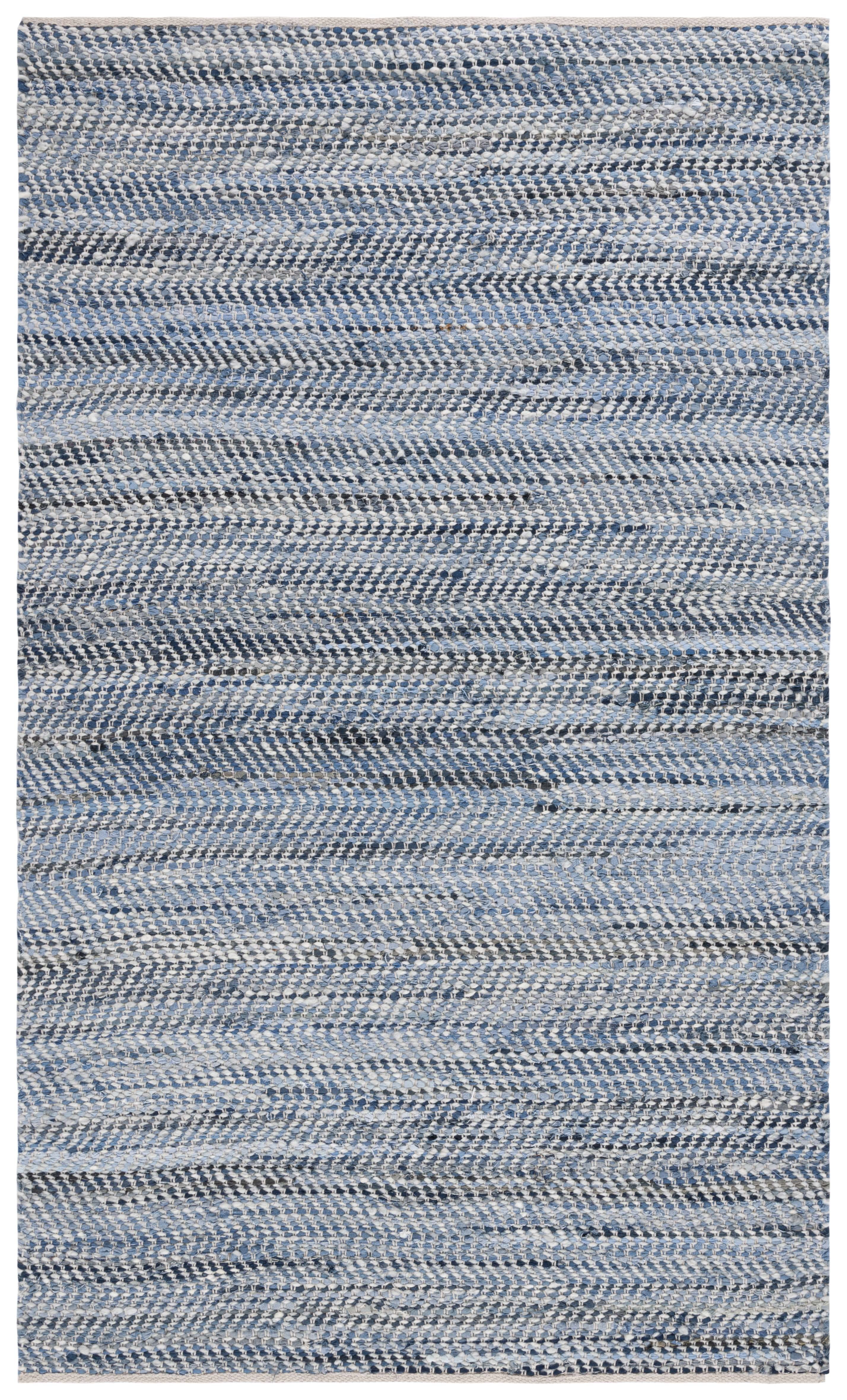 SAFAVIEH Natura Leonard Distressed Area Rug, Blue/Light Grey, 4' x 6'
