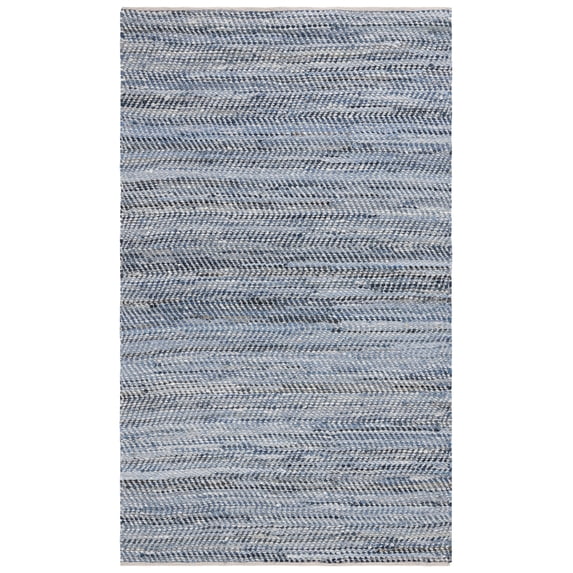 SAFAVIEH Natura Leonard Distressed Area Rug, Blue/Light Grey, 4' x 6'