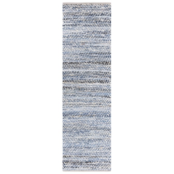 SAFAVIEH Natura Leonard Distressed Runner Rug, Blue/Ivory, 2'3" x 8'