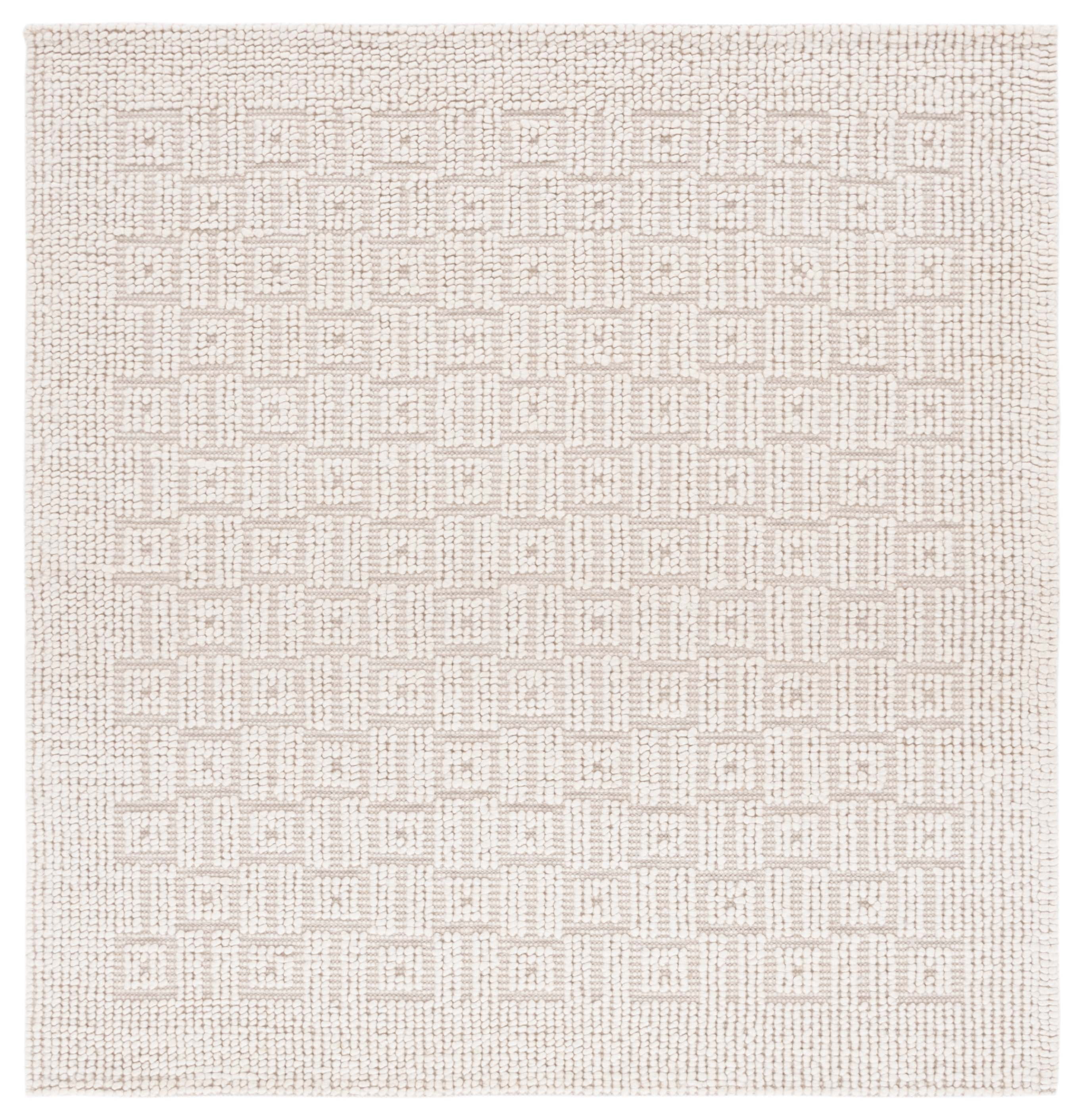 SAFAVIEH Natura Leslie Geometric Area Rug, Ivory, 6' x 6' Square