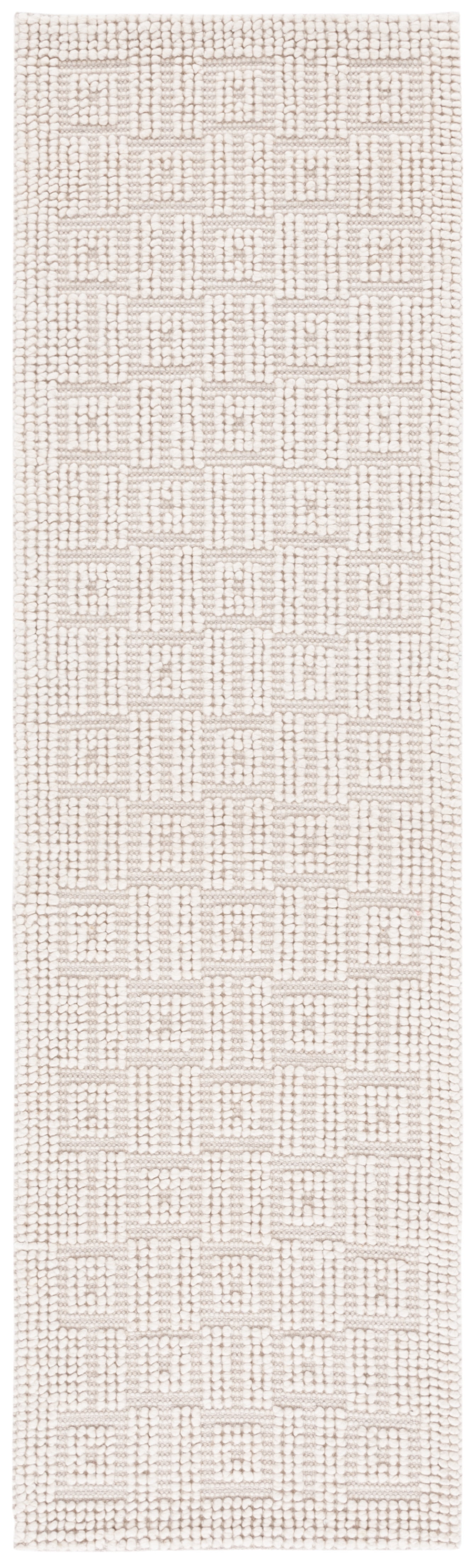 SAFAVIEH Natura Leslie Geometric Runner Rug, Ivory, 2'3" x 8'