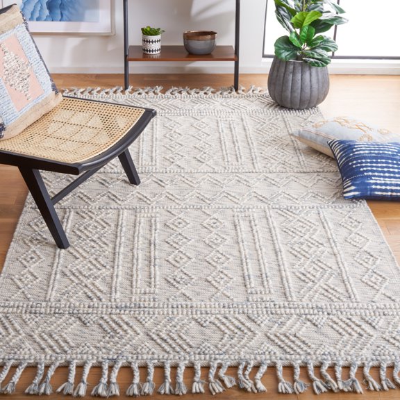SAFAVIEH Natura Liana Southwestern Area Rug, Grey/Ivory, 3' x 5'