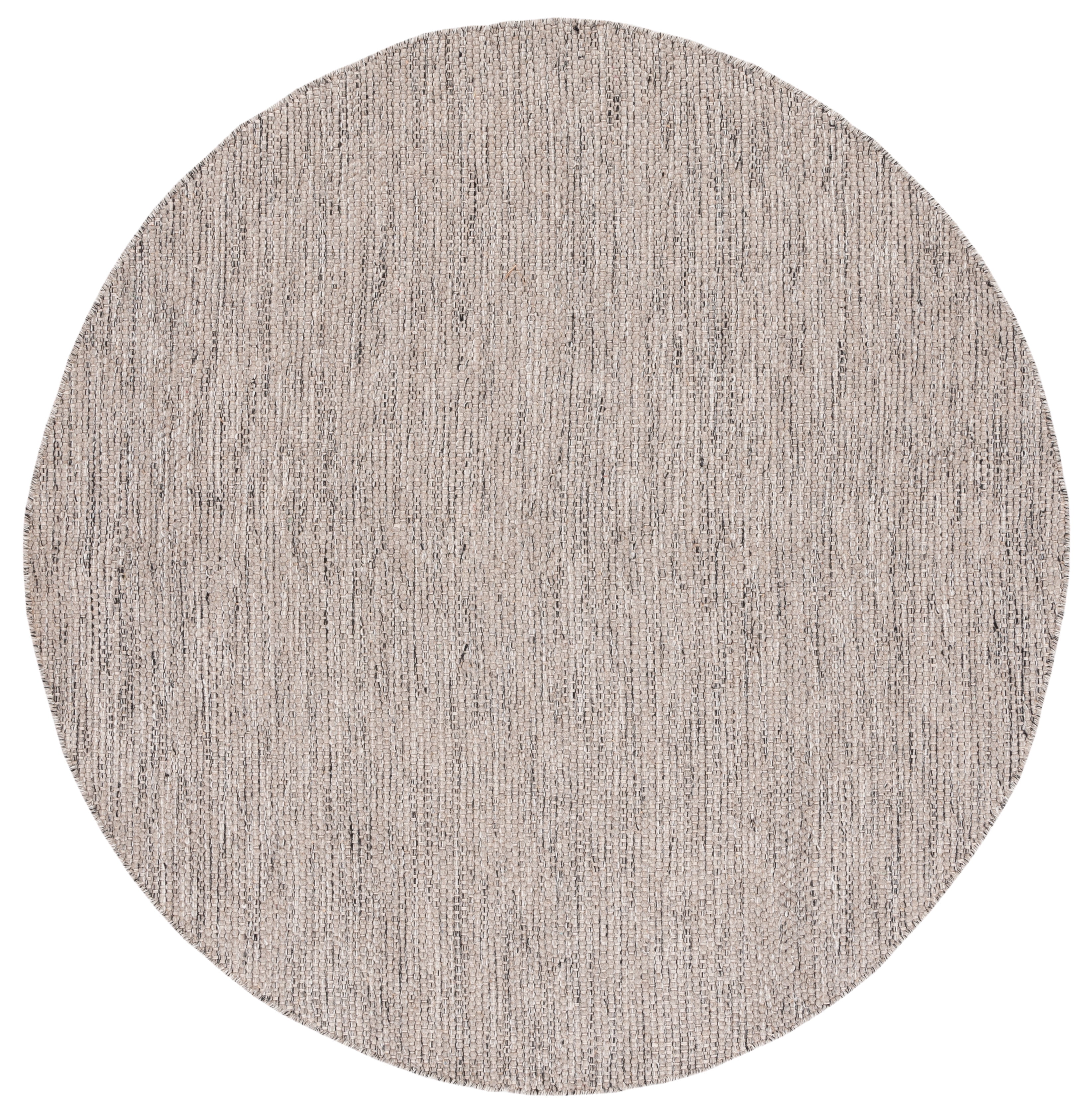 SAFAVIEH Natura Lorin Striped Area Rug, Grey/Ivory, 6' x 6' Round