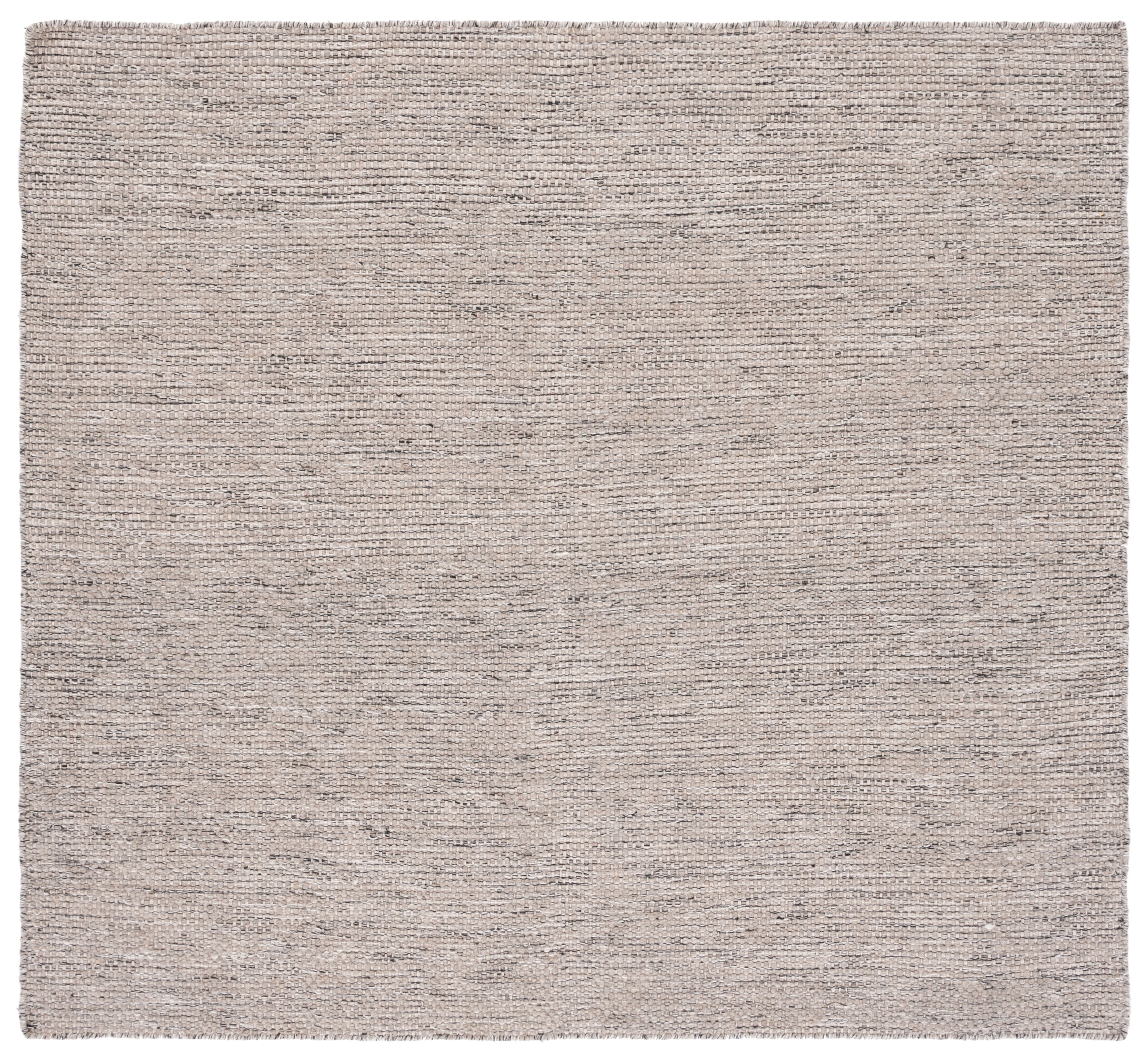 Ivory Hand-Tufted Wool Square Area Rug