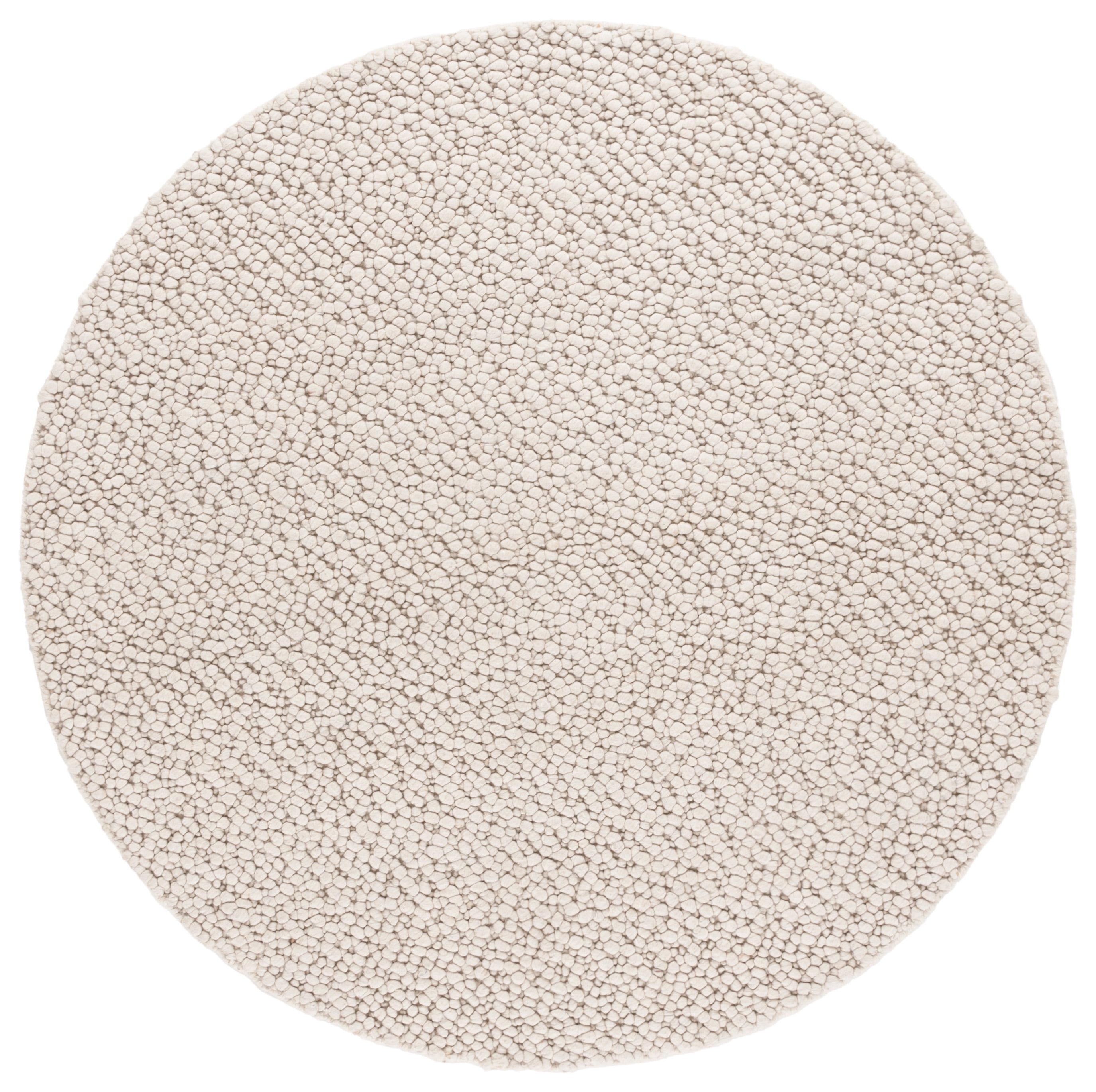 SAFAVIEH Natura Mackenzie Distressed Area Rug, Light Beige, 6' x 6' Round
