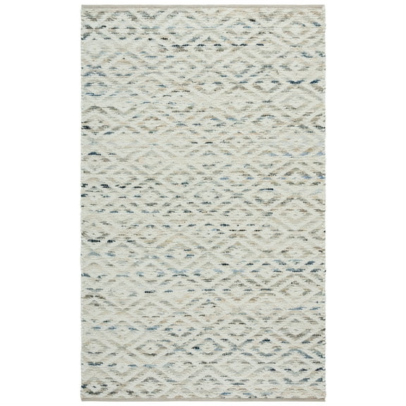 SAFAVIEH Natura Madisyn Geometric Area Rug, Blue/Ivory, 5' x 8'