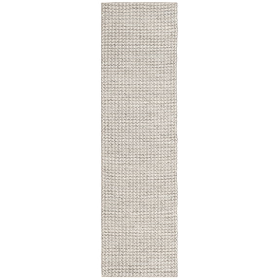 SAFAVIEH Natura Madrid Geometric Runner Rug, Ivory/Silver, 2'3" x 16'