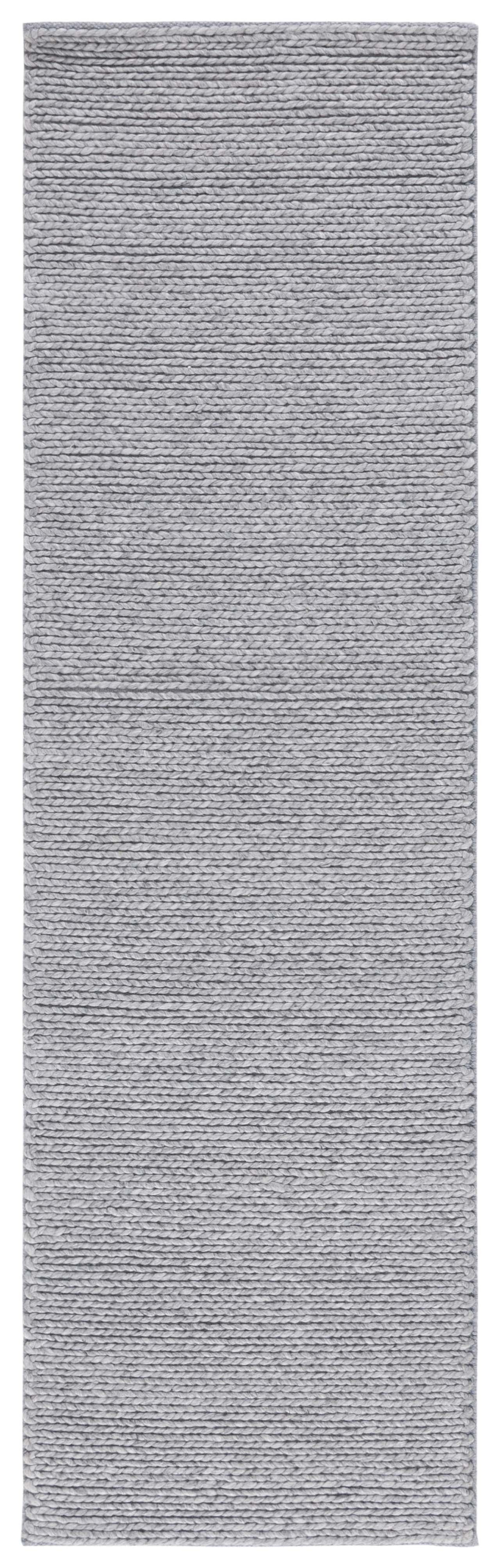 SAFAVIEH Natura Madrid Geometric Runner Rug, Steel, 2'3" x 12'