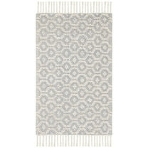 SAFAVIEH Natura Magna Braided Geometric Runner Rug, Grey, 2'3" x 8'