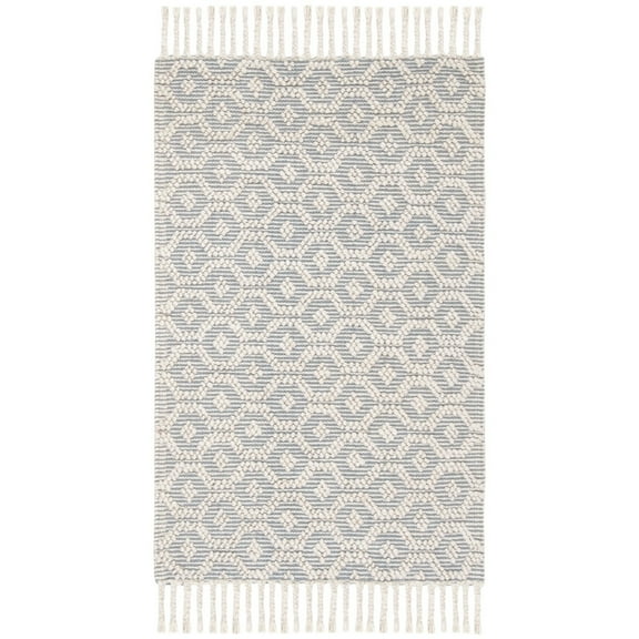 SAFAVIEH Natura Magna Braided Geometric Runner Rug, Grey, 2'3" x 8'