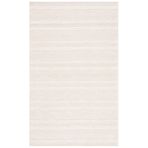 SAFAVIEH Natura Maisy Southwestern Wool Area Rug, Ivory/Grey, 3' x 5'