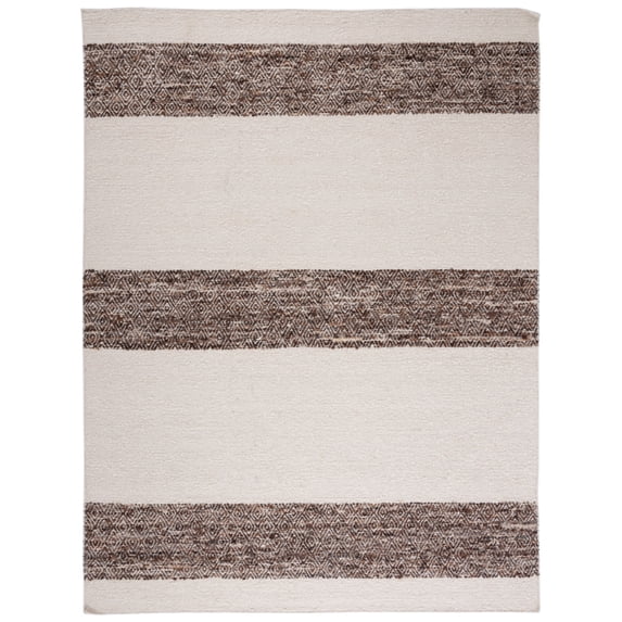 SAFAVIEH Natura Margaret Striped Area Rug, Ivory/Brown, 5' x 8'