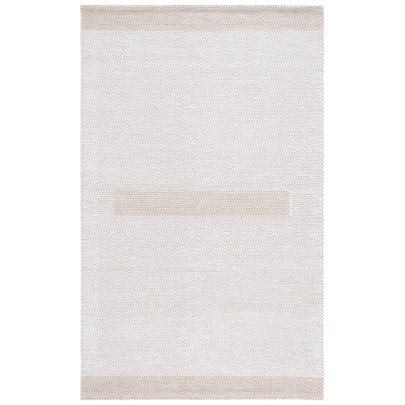 SAFAVIEH Natura Marina Striped Wool Area Rug, Ivory/Beige, 4' x 6'