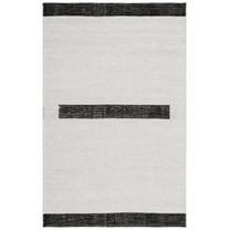 SAFAVIEH Natura Marina Striped Wool Area Rug, Ivory/Black, 8' x 10'