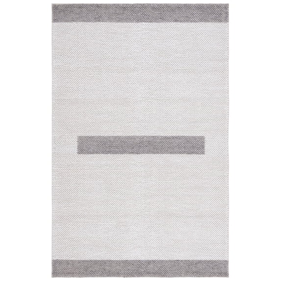 SAFAVIEH Natura Marina Striped Wool Area Rug, Ivory/Brown, 4' x 6'