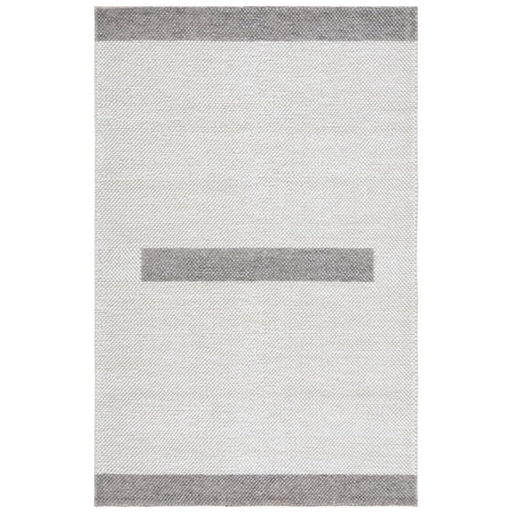 SAFAVIEH Natura Marina Striped Wool Area Rug, Ivory/Brown, 5' x 8'