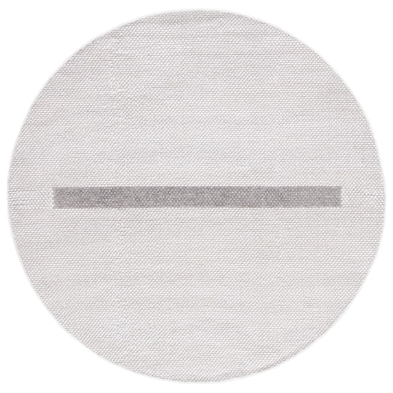 SAFAVIEH Natura Marina Striped Wool Area Rug, Ivory/Brown, 6' x 6' Round