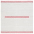 thumbnail image 1 of SAFAVIEH Natura Marina Striped Wool Area Rug, Ivory/Pink, 6' x 6' Square, 1 of 8